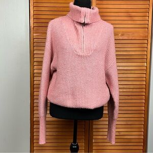 cupcakes & cashmere Pink Cowl Neck Sweater